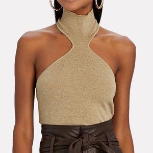 NANUSHKA Margo Halter Turtleneck Knit Top medium